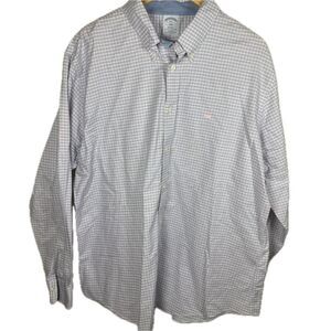 Brooks Brother Small Checked Regent Oxford Button Down Shirt Size XXL Preppy